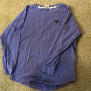 PINK LONG SLEEVE CAMPUS TEE